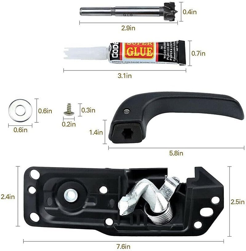 Lelecar 20833606 Driver Side Interior Door Handle for Chevy Silverado/GMC Sierra 1500 2500 3500 2007-2013 Tahoe/Yukon 2007-2014 Replaces 80374 - Image 3